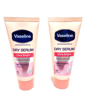 Vaseline Dry Serum Ultra Bright Gluta Collagen + Vitamin B3 Underarms Deodorant Size 45ml (Pack Of 2)