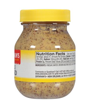 Zatarain's Creole Mustard 5.25 oz - Pack of 12, Authentic Louisiana Flavors - Buy Online on SooperMarket.com