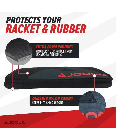 JOOLA Vision Focus Ping Pong Paddle Case with Storage Compartment - Racket Cover for Table Tennis Rubber Protection - Table Tennis Organizer - Buy Online on SooperMarket.com