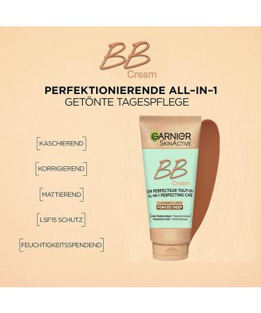 Garnier SkinActive BB Cream Classic Dark 50ml - Perfecting All-in-One Care with SPF 15 Aloe Vera & Hyaluronic Acid - International Shipping Available - Buy Online on SooperMarket.com