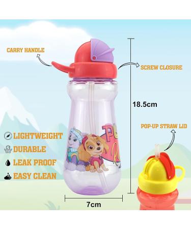 2x Paw Patrol Marshall and Skye Straw Sipper 340ml BPA Free Water Bottles for Kids 6+ Months - Buy Online on SooperMarket.com