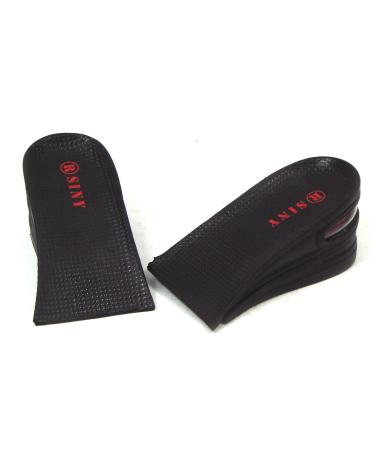 SINY 3-Layer (6cm) Height Increase Taller Insole Shoe Pad Air Cushion for Men Women Black