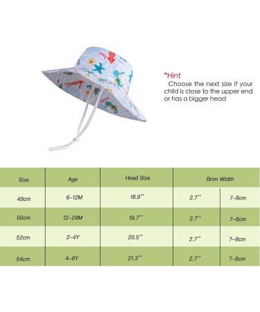LANGZHEN Octopus Beach Sun Hat for Baby Girls | Adjustable Wide Brim Toddler Kids Summer Play Hat 6-12 Months - Buy Online on SooperMarket.com