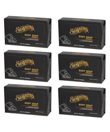 Suavecito Body & Hand Soap Bars Moisturizing With Masculine Original Fragrance 6 oz 6 Pack