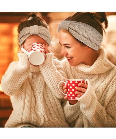 Whaline 4 Pack Twisted Knit Headbands - Winter Ear Warmer Hair Bands for Girls & Women - Fuzzy Lined & Thick Turban Head Wraps - Light Color Accessories - Buy Online on SooperMarket.com