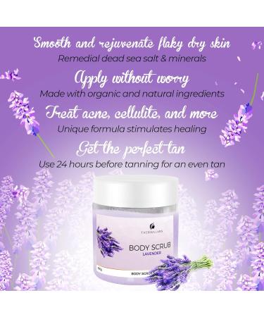 Buy Lavender Body Scrub - 28 Oz Dead Sea Salt Exfoliator for Acne & Ingrown Hairs | Natural & Organic Skincare for Men & Women - Buy Online on SooperMarket.com