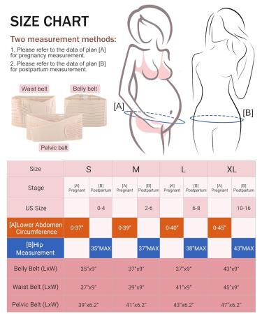 OKPOW 3 in 1 Postpartum Belly Wrap - Postpartum Belt for Women - Waist & Pelvis Support Corset - Postnatal Recovery Shapewear - Beige, One Size - Buy Online on SooperMarket.com