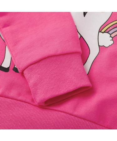 DHASIUE Baby Girls Unicorn Sweatshirt - Cute Long Sleeve Cotton Tee Shirt for Kids Toddler - 3-4 Years | Unicorn/Rose Red - Buy Online on SooperMarket.com