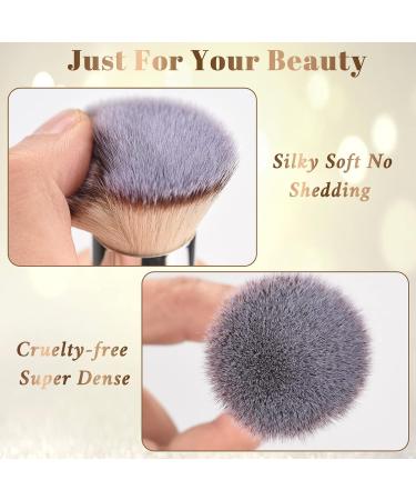 Start Makers Flat Top Kabuki Foundation Brush - Premium Synthetic Full Coverage Powder Brush for Flawless Makeup Application (Black) - Buy Online on SooperMarket.com