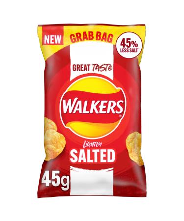 Walkers Less Salt Lightly Salted 45G Red Lightly Salted 45 g (Pack of 1)
