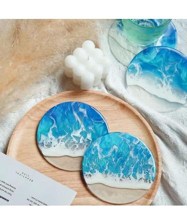 Thickened Coaster & Candle Holder Resin Molds - 4pc Set for DIY Epoxy Resin Casting and Home Decor - Buy Online on SooperMarket.com