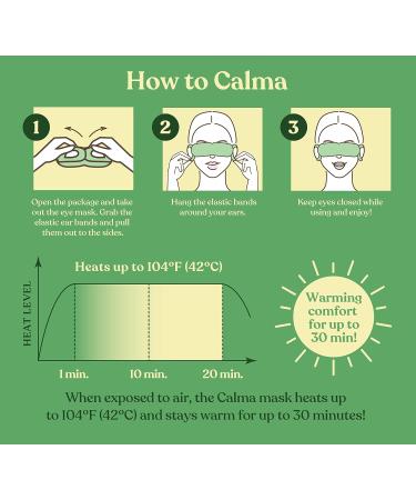 16 Pack Calma Heated Eye Mask - Hot Compress for Eye Fatigue, Dry Eyes, Blue Light Strain, Headaches, Dark Circles - Unscented - Buy Online on SooperMarket.com