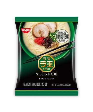 Nissin RAOH Tonkotsu Ramen Noodle Soup 3.53oz (Pack of 6) - Authentic Japanese Flavors - Buy Online on SooperMarket.com