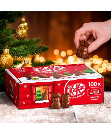 Nestle Kit Kat Christmas Friends 100 Assorted Milk Chocolate Christmas Figures Bulk Chocolate Box 820 g - Buy Online on SooperMarket.com