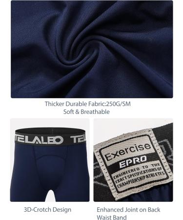 TELALEO Boys' Youth Compression Leggings 3 Pack - Running, Hockey, Basketball Base Layer - Buy Online on SooperMarket.com