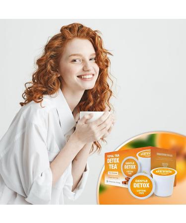 Total Tea Detox K Cup - Caffeine Free Slimming Tea with Senna, Ginger Root, and Hibiscus for Colon Cleanse and Weight Loss - Natural Citrus Cinnamon Herbal Tea - 12 Pods - Buy Online on SooperMarket.com
