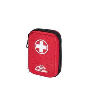 GEIGELSTEIN travel first aid kit Made in Germany with stainless steel tweezers for hiking cycling mountaineering and outdoor