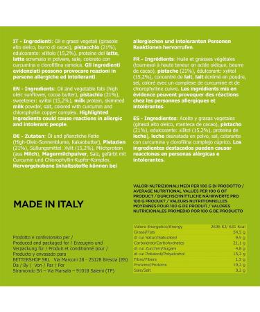 Eatalian by amz Better Protein Pistachio Cream Crunchy 200g - Sweet & Creamy Spread for Bread Sweets Ice Cream & Cakes - Made in Italy - Buy Online on SooperMarket.com