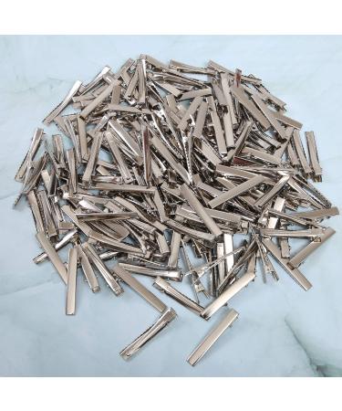 Elcoho 200-Piece Single Prong Curl Clips - Silver Alligator Section Clips for Women & Girls - 4.5cm/1.75 Inch - Hairbow Accessory - Buy Online on SooperMarket.com