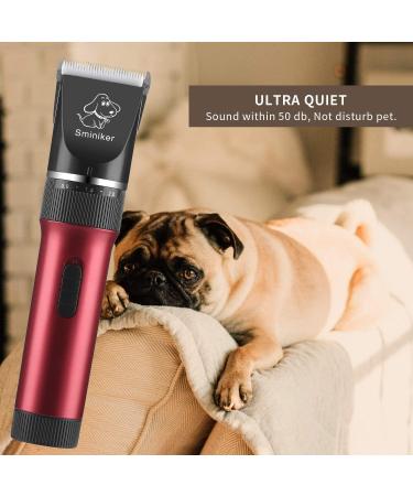 Sminiker Low Noise Rechargeable Pet Clippers Kit - 5 Speed Grooming Set for Cats and Dogs with Storage Bag - Buy Online on SooperMarket.com