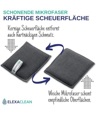 Buy Elexaclean Flush Sponge Pot Cleaner Set - 6-Seater 12x10 cm Washable Microfiber - Dark Gray | Reusable & Large Version - Buy Online on SooperMarket.com