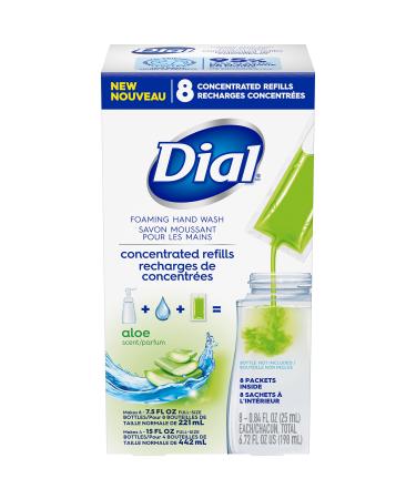 Dial Foaming Hand Wash Concentrated Refill Aloe-scented 8 pack 6.72 fl oz Aloe Vera