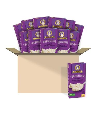 Annie's Macaroni and Cheese Dinner Shells & White Cheddar With Organic Pasta - 6 Ounce (Pack of 12)