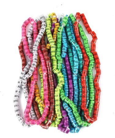 100PCS Multicolor Aluminum Pigeon Leg Rings | Durable Identification Tapes for Bird Training | 2024 Footring System - Buy Online on SooperMarket.com