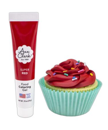 Ann Clark Super Red Food Coloring Gel, .70 oz. (20 g) vegan, kosher, non-GMO Made in USA