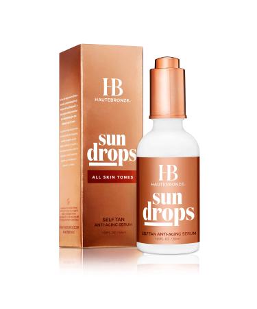 Sun Drops   Self Tan Anti-Agin Serum - For Face and Body 50ml - All Skin Tones Natural-Looking Glow by HauteBronze