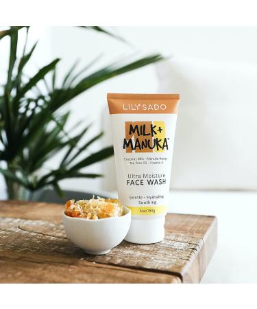 Lily Sado Milk+Manuka Coconut Milk & Manuka Honey Cream Face Cleanser - 5oz | Natural Moisturizing Facial Wash for Acne-Prone Skin - Buy Online on SooperMarket.com