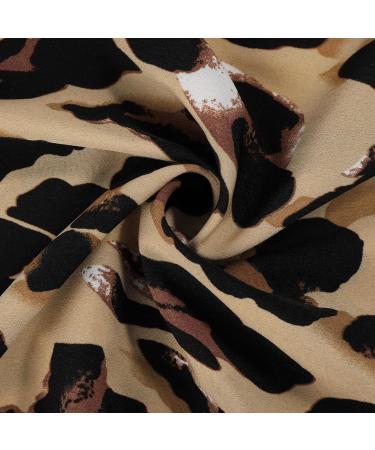 Sanahy Women's Boho Leopard High Low Split Skirt - M Brown - Buy Online on SooperMarket.com