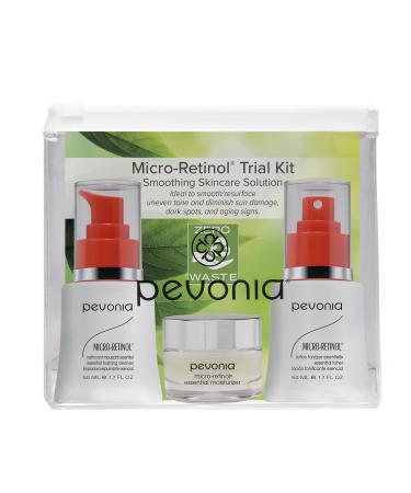 PEVONIA Micro-Retinol Trial Kit - Smoothing Skincare Solution 11.68 fl. oz.