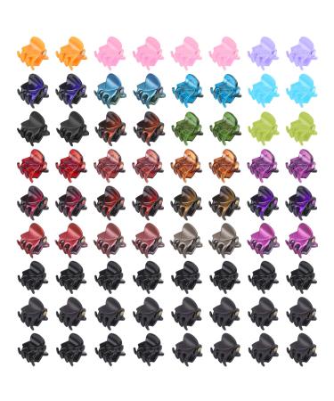 Mini Hair Claw Clips for Girls and Women  Sublaga 72 Pcs Small Hair Clips Pins Clamps Non Slip Tiny Plastic Jaw Clips