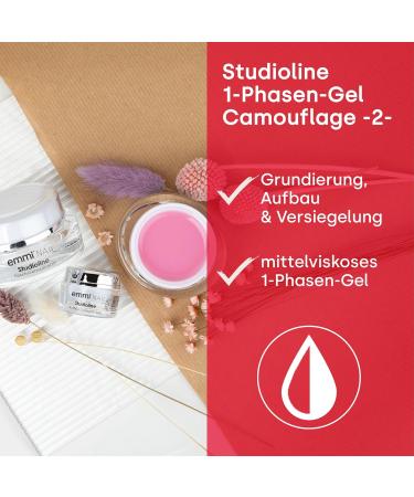 EMMI Nail Studioline 1-Phase Camouflage Gel - LED UV All-in-One Primer Structure & Sealing - 15ml - Middle Viscosity - International Shipping Available - Buy Online on SooperMarket.com