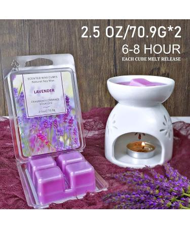 La Bellefe Lavender Scented Wax Melts - Natural Soy Wax Cubes for Warmers - Gift Set for Birthdays, Weddings, Parties, Spa & Meditation (2.5oz/70.9g*2) - Buy Online on SooperMarket.com