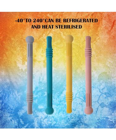 Buy Danneeforsu7 Baby Bite Tube Set - 4 Silicone Bass Rings & Chewing Toys for Toddlers | Safe Teething Solutions with Cleaning Brushes - Buy Online on SooperMarket.com