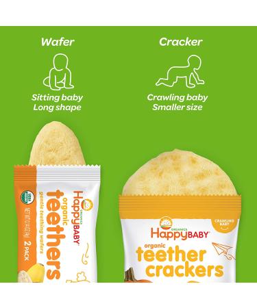 Happy Family Organics Organic Teethers Gentle Teething Wafers Sitting Baby Sweet Potato & Banana 12 Count 0.14 oz (4 g) Each - Pack of 6 - Buy Online on SooperMarket.com