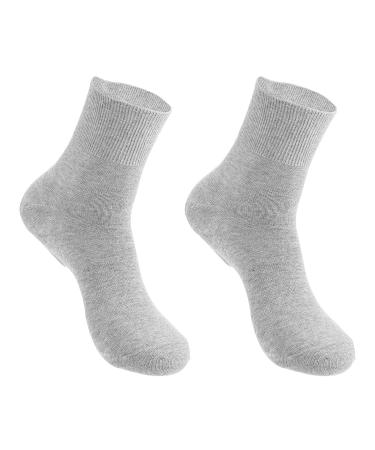 Lurrose Men's Moisturizing Cotton Gel Socks - Foot Repair & Care Treatment for Dry Cracked Skin - 2 Pack Light Gray - Buy Online on SooperMarket.com