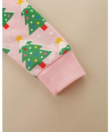 Girls Cotton Sweatshirt | Long Sleeve Casual Jumper for Toddler | Age 2-3 Years | Christmas Trees | Kids T-Shirt - Buy Online on SooperMarket.com
