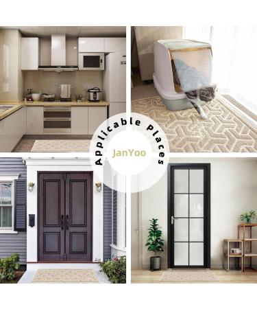 JanYoo Cat Litter Box Mat Kitty Premium PVC Pad Durable Trapping Rug Phthalate Free Urine-Resistant Scatter Control 90 x 60 CM Beige - Buy Online on SooperMarket.com