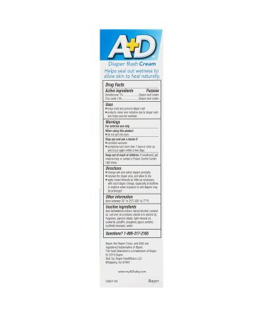 A+D Zinc Oxide Diaper Rash Cream with Aloe 4 oz (Pack of 5) - Soothing Protection for Baby's Skin - Buy Online on SooperMarket.com