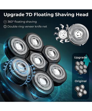 7D Head Shaver for Men - KENSEN 5 in 1 USB Rechargeable Electric Razor & Grooming Kit - Buy Online on SooperMarket.com