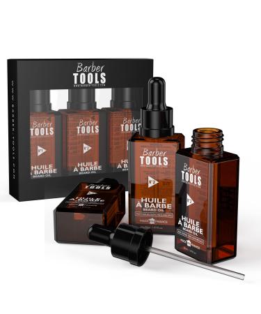3 Set Bart le |N 1/2/3 |3x30ml - Made in France - promotes beard growth - with ricin oil 7 vegetable oils & 3 essential oils & vitamin E - beard care