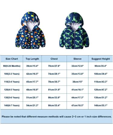 JinBei Toddler Kids Waterproof Dinosaur Jacket | Boys Windbreaker Coat | Hooded Zip Raincoat for Baby | Lightweight Sunscreen Outwear | 1-7 Years - Buy Online on SooperMarket.com