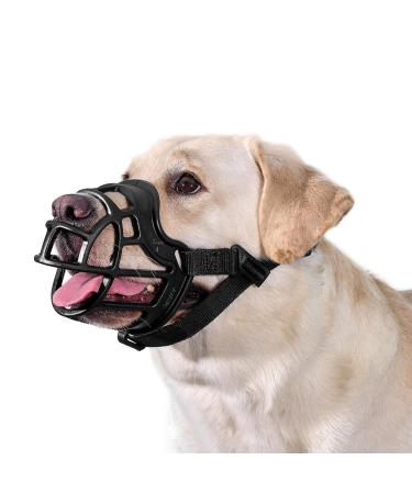 Onetigris Dog Muzzle Soft Basket Silicone Muzzles for Small Medium Large Dogs Humane Cage Mouth Cover Perfect for Grooming and Training Medium Large Aggressive Reactive Dogs (XL)