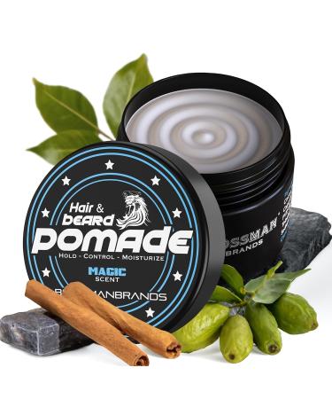 Pomade Bossman Hair & Beard Moisturizing with Longer Hold and Control - 4 Oz