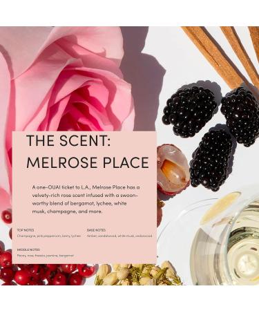 OUAI Melrose Place Eau de Parfum Set - Elegant Womens Perfume for Everyday Wear - Fresh Floral Scent Notes of Champagne Bergamot & Rose with Hints of Cedarwood & Lychee (2 Count 0.34 Oz/1.7 Oz) - Buy Online on SooperMarket.com