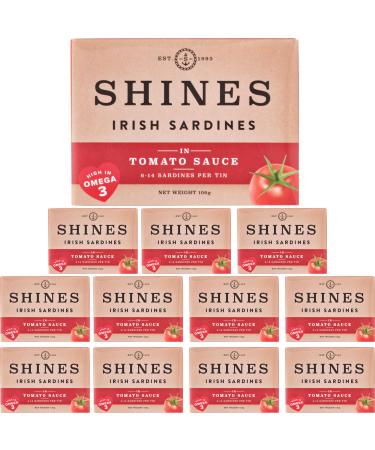Shines Tinned Irish Sardines in Tomato Sauce - Pilchards - 12 x 106g Cans