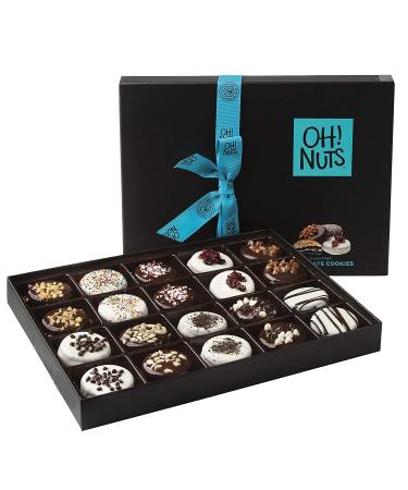 20 Variety Gourmet Chocolate Covered Cookie Gift Basket - Prime Elegant Box for Birthday, Anniversary, Holiday | Oh! Nuts Chocolate Covered Oreos - Buy Online on SooperMarket.com